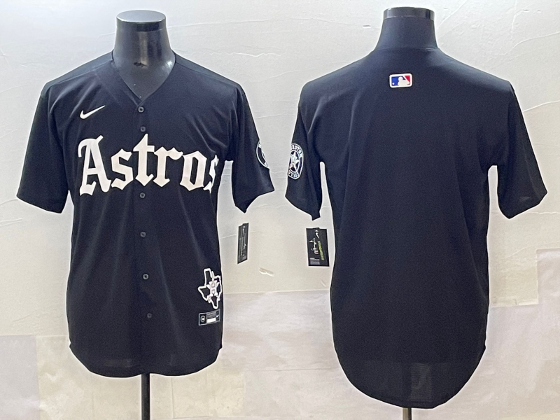 Men Houston Astros blank black MLB Nike 2025 jersey 31